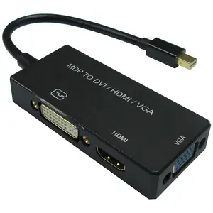 Mini DisplayPort DVI/DP/HDMI Adapter Schwarz Mini DisplayPort DVI/DP/HDMI Adapter Schwarz