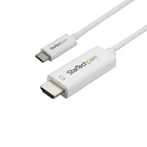 USB-C auf HDMI Kabel Stecker/Stecker Weiß 1m USB-C auf HDMI Kabel Stecker/Stecker Weiß 1m