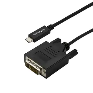 USB-C auf DVI Kabel Stecker/Stecker Schwarz 3m USB-C auf DVI Kabel Stecker/Stecker Schwarz 3m