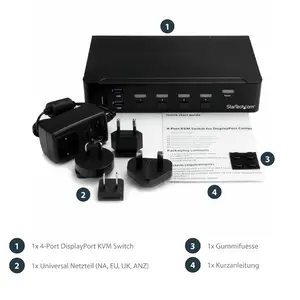 4 Port KVM Switch DisplayPort 4K 60Hz 4 Port KVM Switch DisplayPort 4K 60Hz
