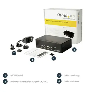 4 Port Dual DisplayPort KVM Switch 4 Port Dual DisplayPort KVM Switch