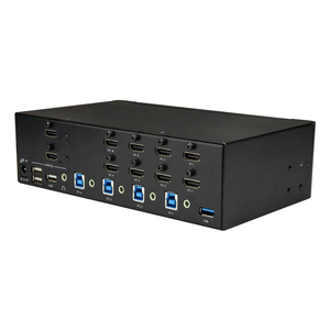 4 Port KVM Switch HDMI 4K 30Hz zwei Displays