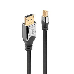 CROMO DisplayPort Kabel MiniDisplayPort/DisplayPort Stecker/Stecker Schwarz 3m