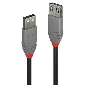 Anthra Line USB 2.0 Verlängerungskabel Typ A/Typ A Stecker/Stecker Schwarz 0,5m Anthra Line USB 2.0 Verlängerungskabel Typ A/Typ A Stecker/Stecker Schwarz 0,5m