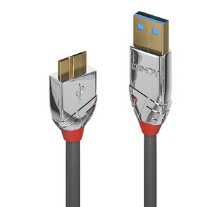 Cromo Line USB 3.0 Anschlusskabel Stecker/Stecker USB A/Micro-B Grau 0,5m