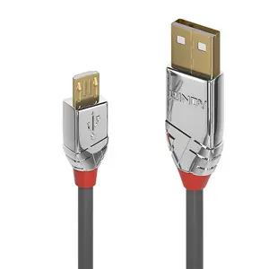 Cromo Line USB 2.0 Anschlusskabel USB A/Micro-B Stecker/Stecker Grau 5m Cromo Line USB 2.0 Anschlusskabel USB A/Micro-B Stecker/Stecker Grau 5m