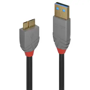USB Kabel Anthra Line USB-A/Micro-USB-B Kabel Männlich/Männlich Schwarz 1m USB Kabel Anthra Line USB-A/Micro-USB-B Kabel Männlich/Männlich Schwarz 1m