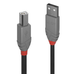 Anthra Line USB 2.0 Typ A an B Kabel 5 m Schwarz