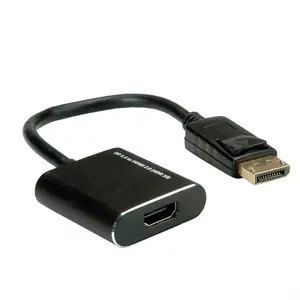 Videoanschluß DisplayPort/HDMI DisplayPort (M) bis HDMI (W) 15 cm Schwarz 4K Unterstützung aktiv Videoanschluß DisplayPort/HDMI DisplayPort (M) bis HDMI (W) 15 cm Schwarz 4K Unterstützung aktiv