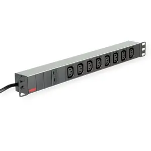 19"-Steckdosenleiste 8-fach C13 + C14-Stecker 10A Aluminium 2 m 19"-Steckdosenleiste 8-fach C13 + C14-Stecker 10A Aluminium 2 m