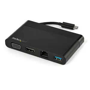 USB-C Multiport Adapter mit HDMI und VGA USB-A/VGA/HDMI/GigE USB-C Multiport Adapter mit HDMI und VGA USB-A/VGA/HDMI/GigE