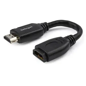 HDMI Verlängerungskabel HDMI/HDMI Stecker/Buchse Schwarz 0,15m HDMI Verlängerungskabel HDMI/HDMI Stecker/Buchse Schwarz 0,15m