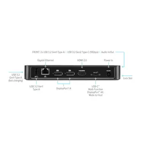 Dockingstation USB-C HDMI 2 x DP 1GbE Europa Dockingstation USB-C HDMI 2 x DP 1GbE Europa