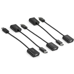 DisplayPort auf VGA Adapterkabel Stecker/Buchse Schwarz 0,10m 5er Pack DisplayPort auf VGA Adapterkabel Stecker/Buchse Schwarz 0,10m 5er Pack