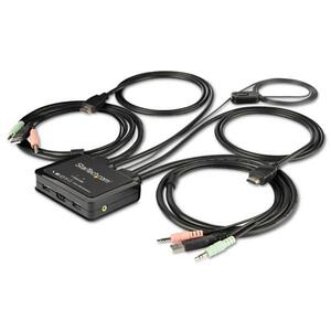 3 Port HDMI KVM Switch mit Kabeln USB 4K 60Hz 3,5 mm Audio