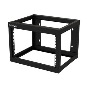 6U Wall-mount Rack Open Frame Schwarz