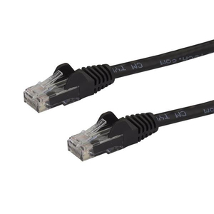 Snagless Patchkabel Cat6 RJ-45/RJ-45 Stecker/Stecker Schwarz 0,5m