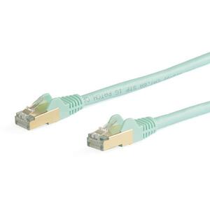 Snagless Patchkabel Cat6A RJ-45/RJ-45 Stecker/Stecker Türkis 7m