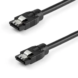 SATA-Kabel mit Verriegelungsstecker SATA/SATA Stecker/Stecker Schwarz 0,3m SATA-Kabel mit Verriegelungsstecker SATA/SATA Stecker/Stecker Schwarz 0,3m