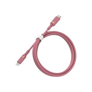 Lightning Schnellladekabel Lightning/USB-C Stecker/Stecker Pink 1m