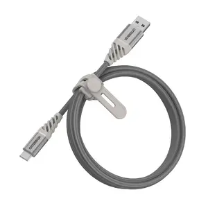 Premium USB Kabel USB-A/USB-C Stecker/Stecker Silber 1m Premium USB Kabel USB-A/USB-C Stecker/Stecker Silber 1m