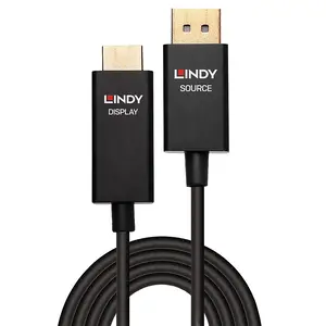 Videokabel DisplayPort/HDMI Stecker/Stecker Schwarz 0,5m Videokabel DisplayPort/HDMI Stecker/Stecker Schwarz 0,5m
