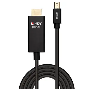 Videokabel MiniDisplayPort/HDMI Stecker/Stecker Schwarz 1m Videokabel MiniDisplayPort/HDMI Stecker/Stecker Schwarz 1m