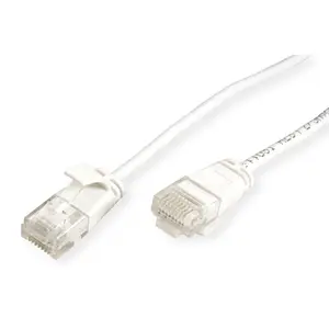 Slim Patchkabel Cat6A RJ-45/RJ-45 Stecker/Stecker Weiß 2m Slim Patchkabel Cat6A RJ-45/RJ-45 Stecker/Stecker Weiß 2m