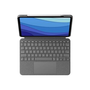 Combo Touch Case für Apple iPad Pro 12,9" (5. Gen.) Grau Layout Deutsch