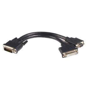 DMS-59 auf DVI-I/VGA Adapterkabel Stecker/Buchse Schwarz 0,2m