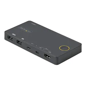 2 Port Hybrid KVM Switch HDMI + USB-A & USB-C, 4K 60Hz HDMI 2.0 Monitor 2 Port Hybrid KVM Switch HDMI + USB-A & USB-C, 4K 60Hz HDMI 2.0 Monitor