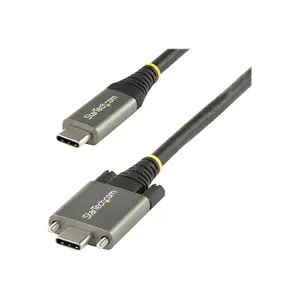 USB-C Kabel mit Schraubensicherung USB-C/USB-C Stecker/Stecker Schwarz 0,5m USB-C Kabel mit Schraubensicherung USB-C/USB-C Stecker/Stecker Schwarz 0,5m