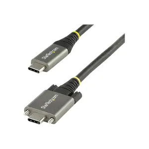 USB-C Kabel mit Schraubensicherung USB-C/USB-C Stecker/Stecker Schwarz 1m USB-C Kabel mit Schraubensicherung USB-C/USB-C Stecker/Stecker Schwarz 1m