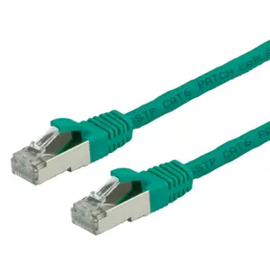 Patchkabel RJ-45 S/FTP Cat6 Grün 0,5m Patchkabel RJ-45 S/FTP Cat6 Grün 0,5m