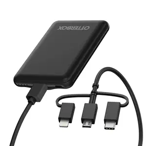 Power Bank Bundle 5K mAh USB A&Micro 10W + 3-1 Cable 1M Schwarz Power Bank Bundle 5K mAh USB A&Micro 10W + 3-1 Cable 1M Schwarz