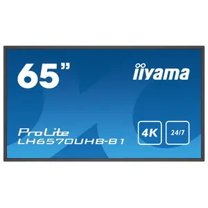 ProLite LH6570UHB-B1 163,8cm (64,5") Digital Signage 3840x2160 Pixel 4000:1 700cd/m² 8ms ProLite LH6570UHB-B1 163,8cm (64,5") Digital Signage 3840x2160 Pixel 4000:1 700cd/m² 8ms