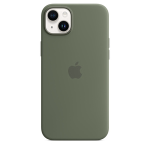 iPhone 14 Plus Silikon Case mit MagSafe Oliv