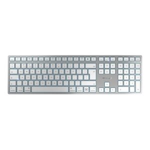 KW 9100 SLIM Wireless Tastatur für Mac Layout Deutsch Weiß/Silber