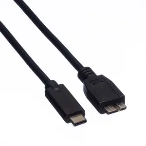 USB Kabel USB-C/MicroUSB-B Stecker/Stecker Schwarz 1m USB Kabel USB-C/MicroUSB-B Stecker/Stecker Schwarz 1m