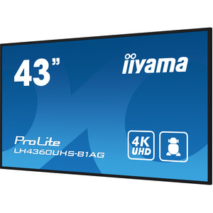 ProLite LH4360UHS-B1AG 108 cm 42,5" LCD-Display mit LED-Hintergrundbeleuchtung Digital Signage mit mit SoC Mediaplayer 4K UHD (2160p) 3840x2160 16:9 5000:1 500 cd/m² 6.5 ms Edge-Beleuchtung Schwarz matte