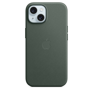 Feingewebe Case iPhone 15 mit MagSafe immergrün