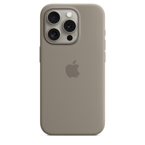 Silikon Case iPhone 15 Pro mit MagSafe tonbraun