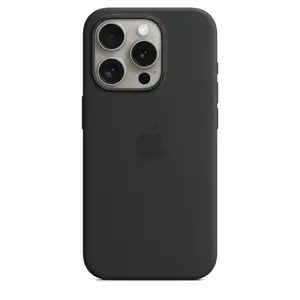Silikon Case iPhone 15 Pro mit MagSafe schwarz Silikon Case iPhone 15 Pro mit MagSafe schwarz