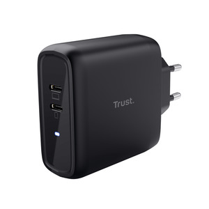 Maxo 65W 2 port USB-C Charger Schwarz