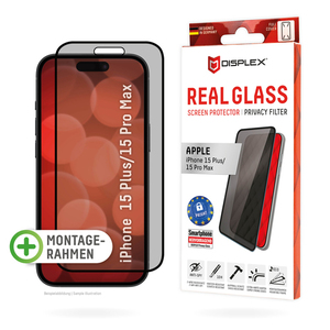 DISPLEX Privacy Glas für Apple iPhone 15 Plus/15 Pro Max