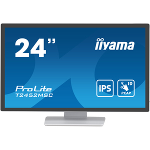 ProLite T2452MSC-W1 LED-Monitor 60,5 cm 23,8" Touchscreen 1920x1080 FHD IPS 400 cd/m² 1000:1 14 ms HDMI DisplayPort Lautsprecher weiß