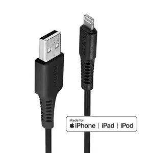 Lightning-Kabel Lightning/USB-A Stecker/Stecker Schwarz 3m Lightning-Kabel Lightning/USB-A Stecker/Stecker Schwarz 3m