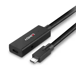 USB-Verlängerungskabel USB 3.2 Gen 2 24 pin USB-C/Gleichstromstecker 3,5 mm Stecker/Stecker aktiv schwarz 5m USB-Verlängerungskabel USB 3.2 Gen 2 24 pin USB-C/Gleichstromstecker 3,5 mm Stecker/Stecker aktiv schwarz 5m