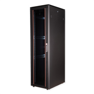 48,26cm (19") Netzwerkschrank Pro 47 HE 600x800 BxT Glastur schwarz