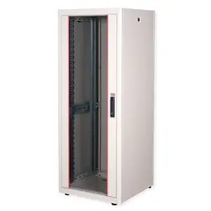 48,26cm (19") Netzwerkschrank Basic 32 HE 600x600 BxT Glastur grau 48,26cm (19") Netzwerkschrank Basic 32 HE 600x600 BxT Glastur grau